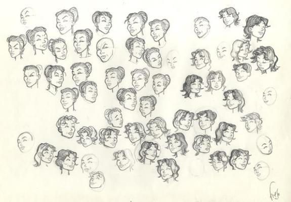 Fred Simon - Le poisson-clown, étude de personnages