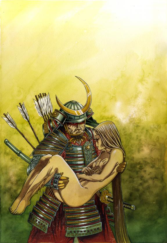 Jung - Kwaïdan, Illustration originalesamourai avec femme da