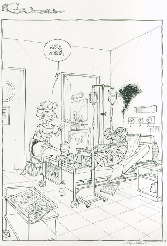 Alain Sirvent - Les Toubibs, Bons réflexes, Illustration ori