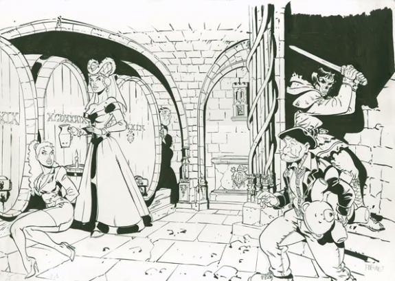 Félix Meynet - Fanfoué des Pnottas, Illustration originale