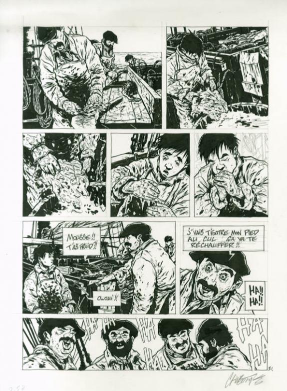Christophe Chabouté - Terre-Neuvas, Planche originale n°31