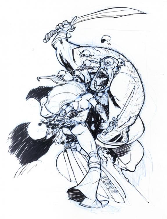 Eric Canete - Red Sonja and Cyclope