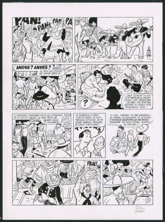 Olivier Schwartz - Gringos Locos, Tome 1, Planche originale 