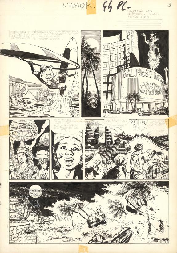 Raphaël Marcello - Planche originale n°01, L'Amok