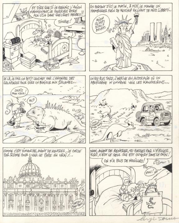 Sergio Salma - Nathalie, Le monde est petit !, planche origi