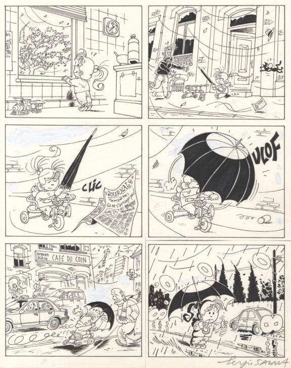 Sergio Salma - Nathalie, Le monde est petit !, planche origi
