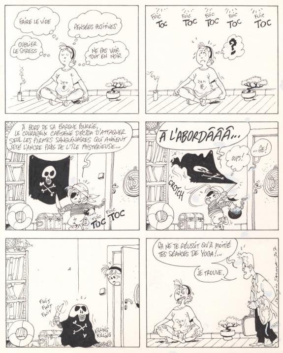 Sergio Salma - Nathalie, planche originale - gag 307