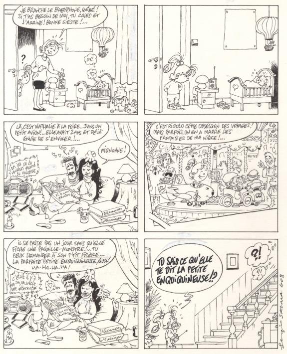 Sergio Salma - Nathalie, planche originale - gag 408