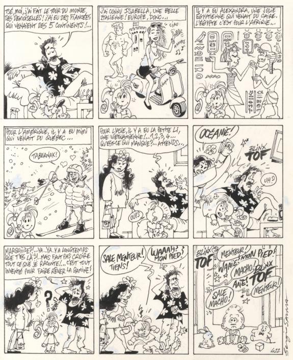 Sergio Salma - Nathalie, Planche originale, gag n°422