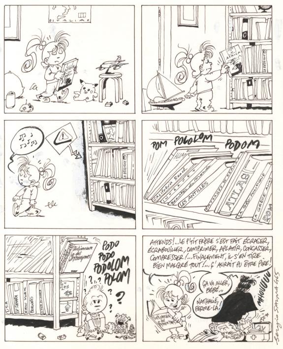 Sergio Salma - Nathalie, Planche originale, gag n°465