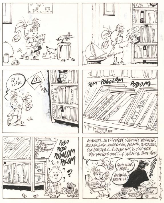 Sergio Salma - Nathalie, planche originale - gag 465