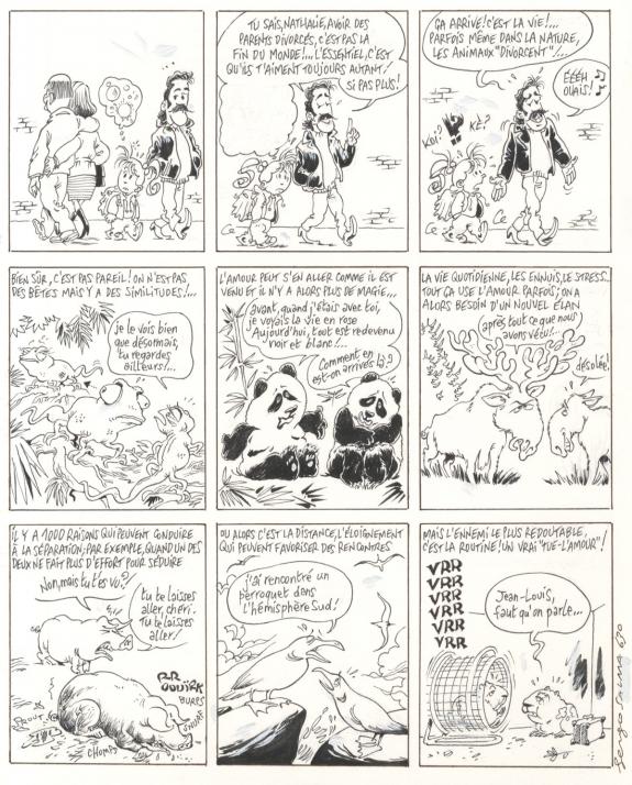 Sergio Salma - Nathalie, Planche originale, gag n°630