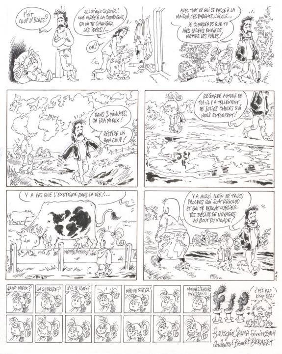 Sergio Salma - Nathalie, planche originale - gag 644