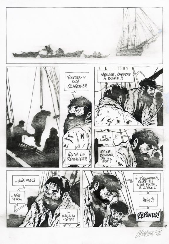 Christophe Chabouté - Terre-Neuvas, Planche originale n°77