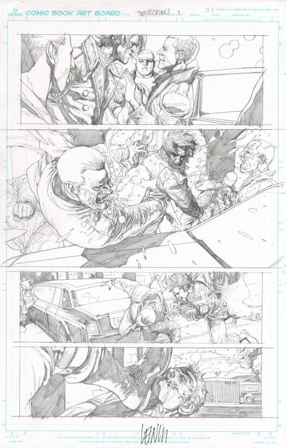 Leinil Yu - Super Croocks, Issue 02, Planche originale n°21