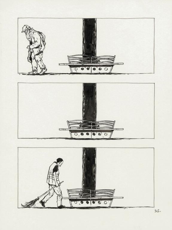 Christophe Chabouté - un peu de bois et d'acier, Planche ori