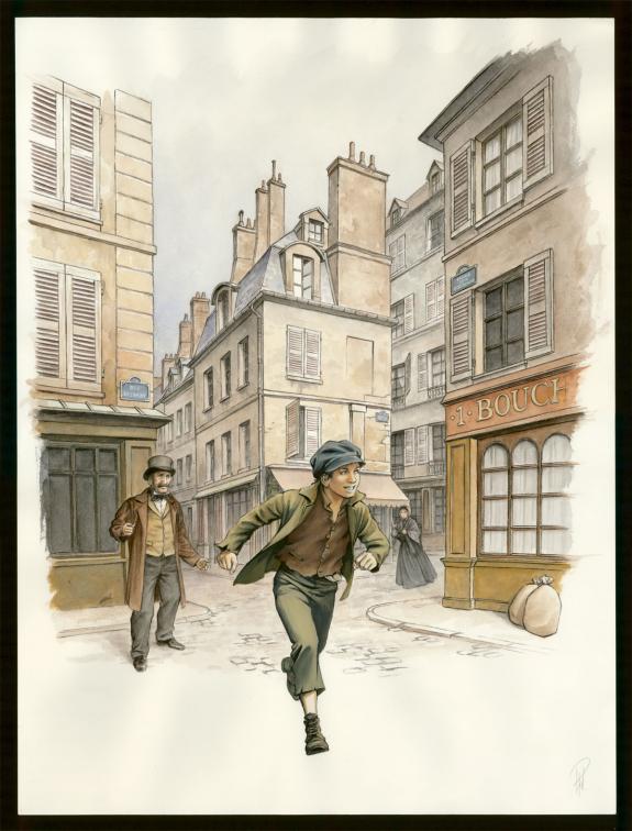 Laurent Paturaud - Illustration originale - Gavroche courant