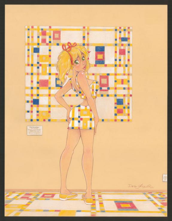 Dean Yeagle - Illustration intitulée ?Mandy Mondrian?, réali