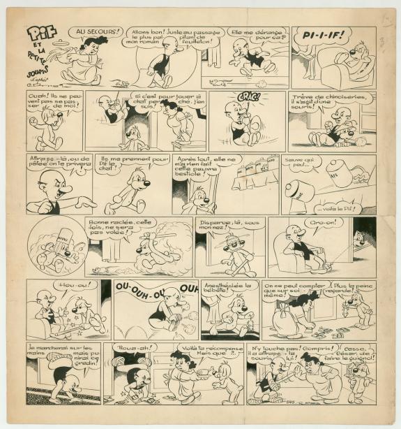 Rmas - Pif, Planche originale publiée dans Vaillant n°545. P