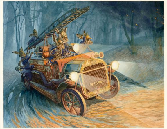 Christopher Dunn - Illustration originale, "Fire Brigade Eme