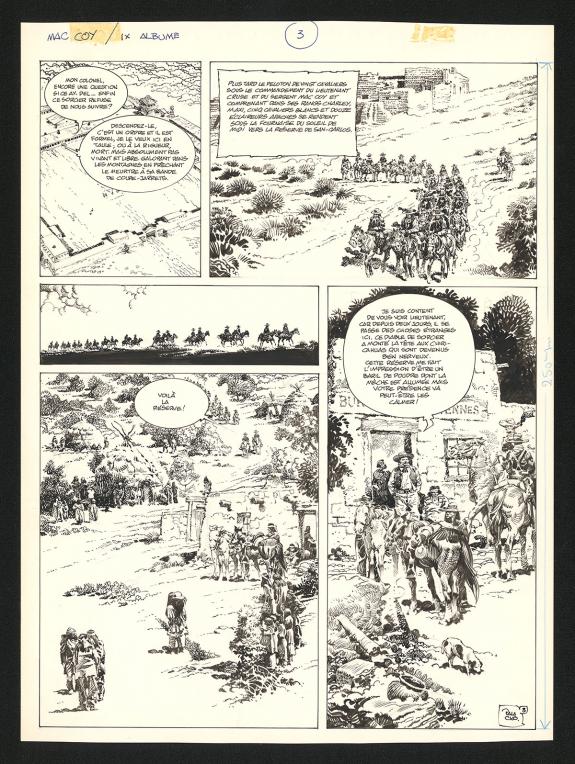 Planche Originale N 3 Le Canyon Du Diable Mac Coy Antonio Hernandez Palacios