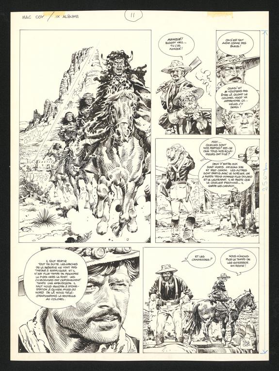 Planche Originale N 11 Le Canyon Du Diable Mac Coy Antonio Hernandez Palacios