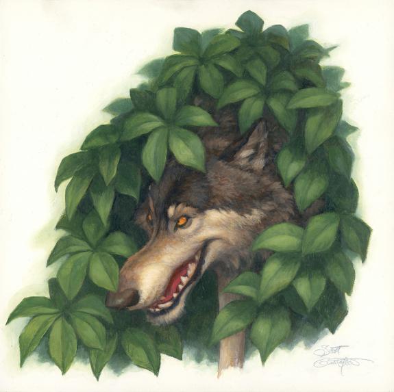 Scott Gustafson - Peinture originale The Wolf