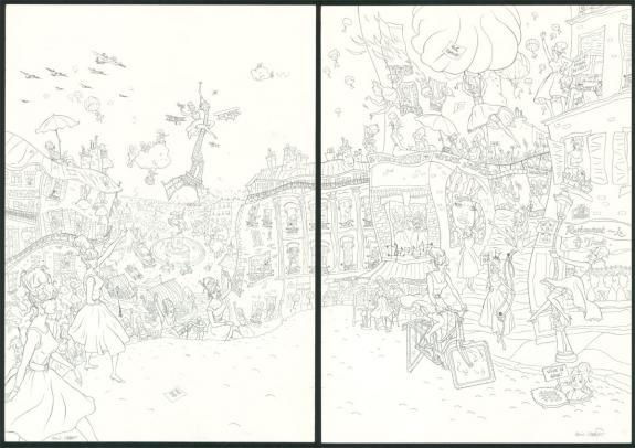 Alexis Chabert - Gainsbourg, Double planche originale n°40-4