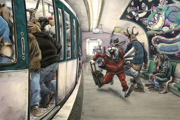 Guznag - Illustration originale, En retard - Sélection "Coup