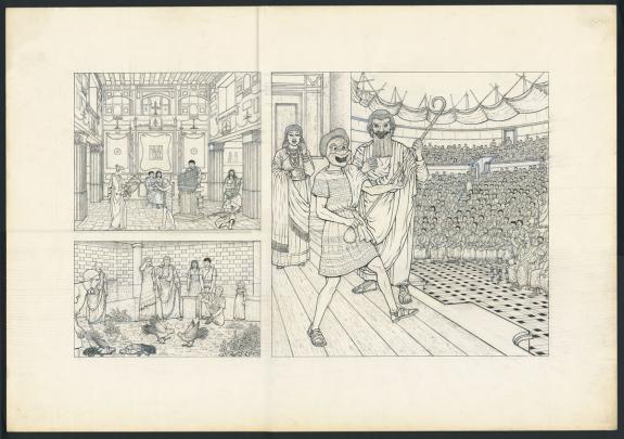 Marc Henniquiau - Pompeï, tome 2, illustration originale