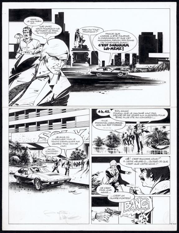 Planche Originale N 12 De L Histoire A Un Poil Pres La Fin Bruno Brazil William Vance