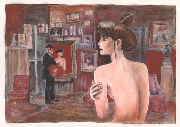 Cl&eacute;ment Oubrerie - Pablo, Illustration originale in&eacute;dite