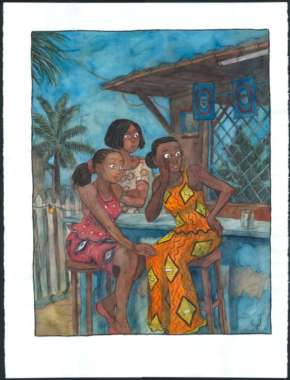 Cl&eacute;ment Oubrerie - Aya de Yopougon, Illustration originale, 