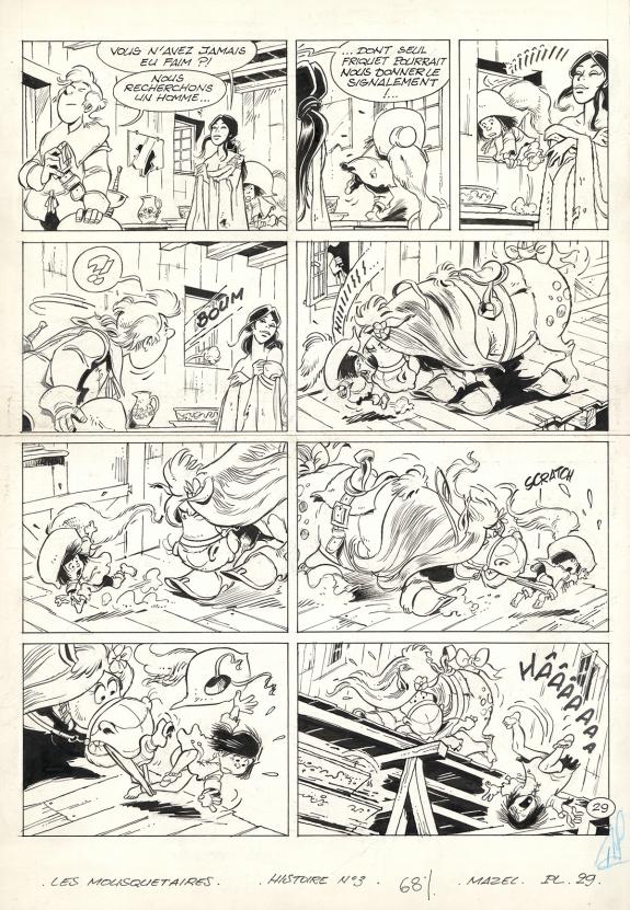 Mazel - Les Mousquetaires, La Tour de Nesle, Planche origina