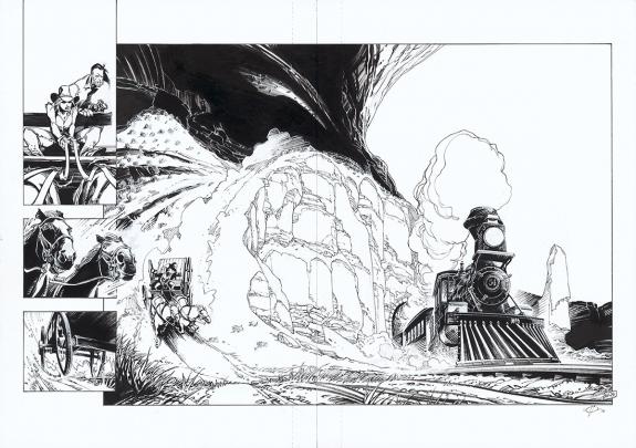 Olivier Vatine - Angela, Double planche originale
n°36 et 37