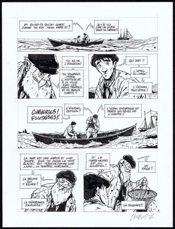 Christophe Chabouté - Terre-Neuvas, Planche originale N°19