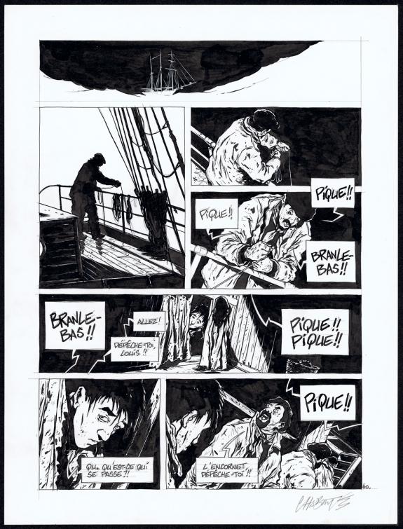 Christophe Chabouté - Terre-Neuvas, Planche originale N°40