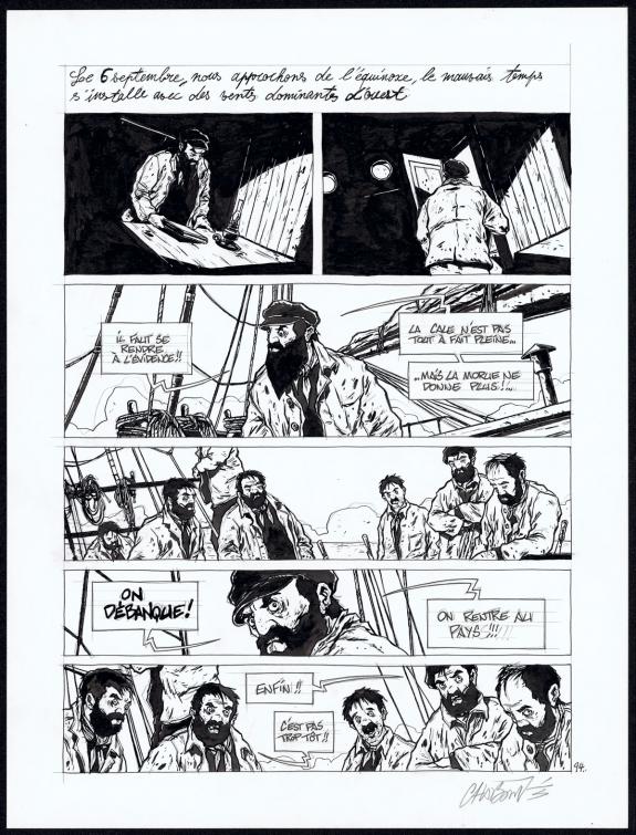 Christophe Chabouté - Terre-Neuvas, Planche originale N°94