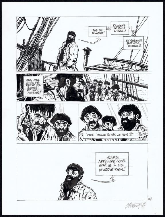 Christophe Chabouté - Terre-Neuvas, Planche originale N°107