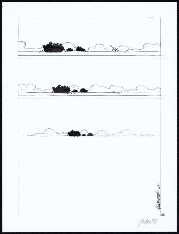 Christophe Chabouté - Terre-Neuvas, Planche originale N°122