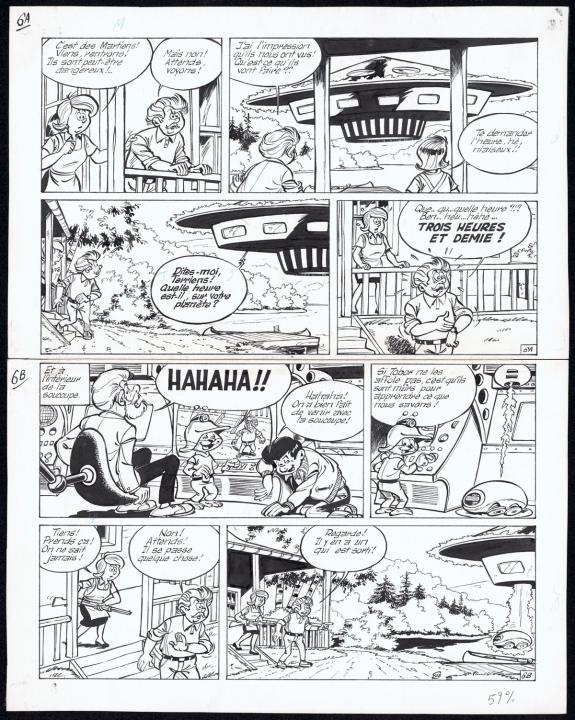 Planche Originale N 6 Le Totem De L Espace Le Scrameustache Roland Gos Planche Originale N 6 Le Totem De L Espace Le Scrameustache Roland Gos