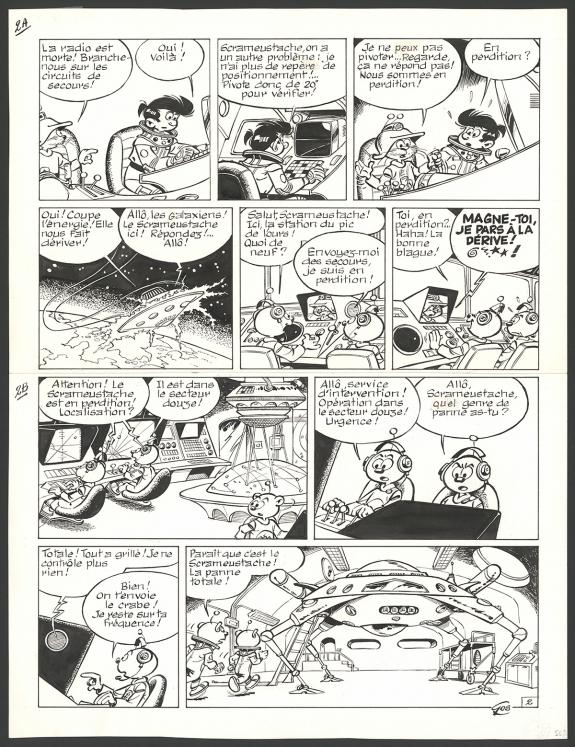 Planche Originale N 2 L Epreuve Du Sablier Le Scrameustache Roland Gos Planche Originale N 2 L Epreuve Du Sablier Le Scrameustache Roland Gos