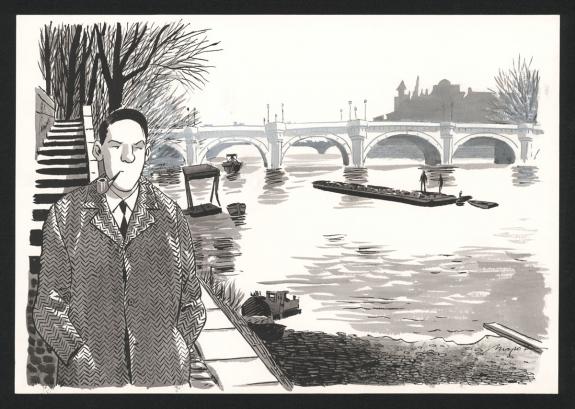 Emmanuel Moynot - Nestor Burma, Illustration originale, Pont