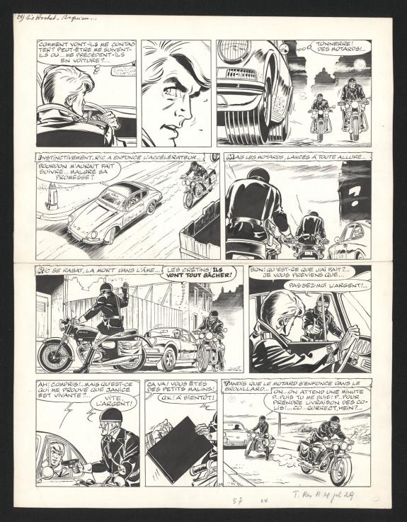 Tibet - Ric Hochet, Requiem pour une Idole, Planche original