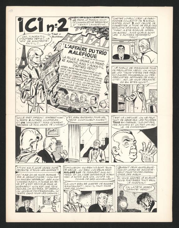 Tibet - Ric Hochet, Le Trio maléfique, Planche originale n°0