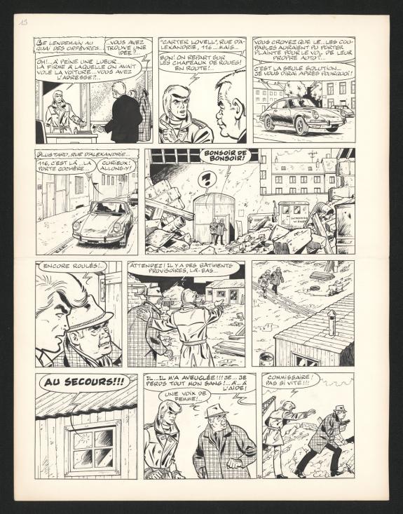 Tibet - Ric Hochet, Le Trio maléfique, Planche originale n°2