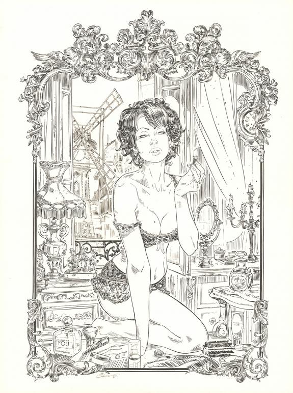 Paul Salomone - Illustration originale, Moulin Rouge et roug