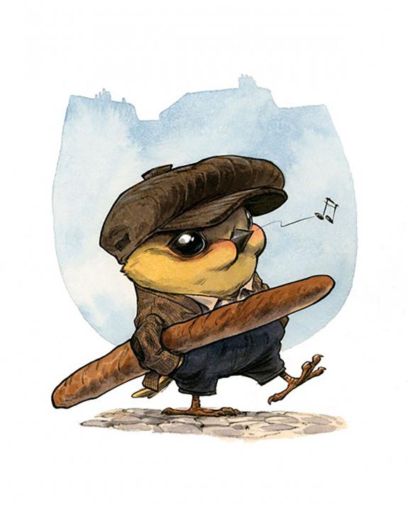 Illustration Originale Titi Parisien Guznag Illustration Originale Titi Parisien Guznag