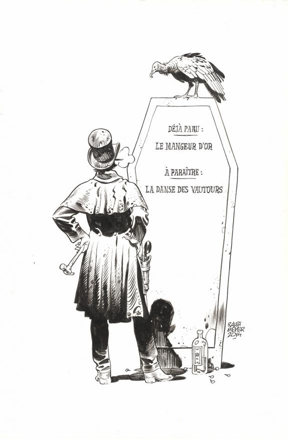Ralph Meyer - Undertaker, Illustration originale, r&eacute;alis&eacute;e p