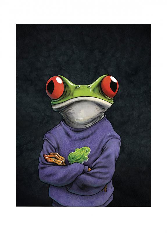 Guznag - Illustration originale, grenouille